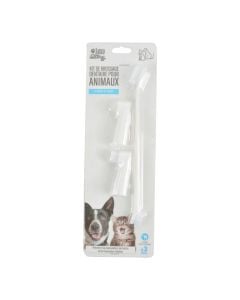 Dog toothbrush set, Love Story, 2 pieces, 22 cm, white