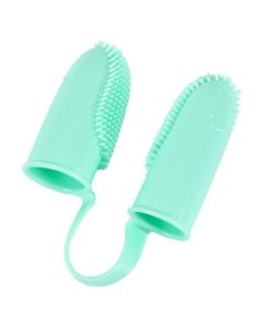 Dog toothbrush, Love Story, finger application, light green