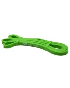 Elastic band for fitness exercises, TRY & DO, 110x1.5x0.5 cm, green