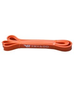 Elastic band for fitness exercises, TRY & DO, 110x2.5x0.5 cm, orange