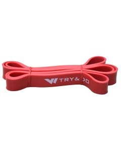 Llastik per ushtrime fitnessi, TRY & DO, 110x3.5x0.5 cm, I kuq