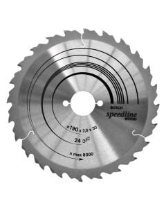 Saw blade for wood, Bpsch, 190x2.6x30 mm