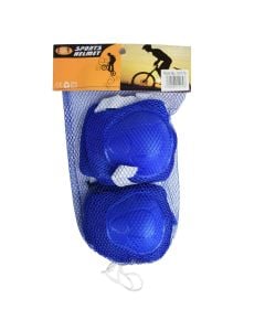 Knee, wrist and forearm protection set, blue