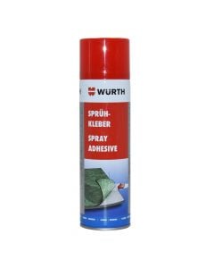 Adhesive Spray, Wurth, 500 ml, Universal, Resistant to humidity and relatively high temperatures.