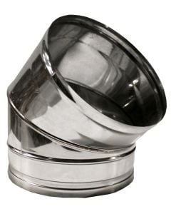 Inox elbow plane surface Ø300 45°