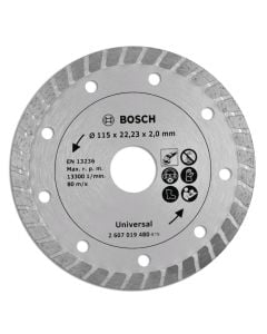 Disk diamanti, Bosch, 115x2.3x22.2 mm, universal