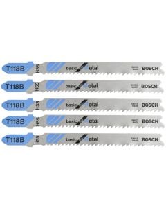 Jig saw blade for metal, Bosch, 92 mm, 5 pc