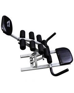 Bdominal bench, for exercising the abdominal muscles, gray and black
