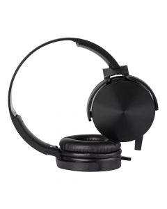 Extra bass headphones, XC-450, with passive insulation, black color