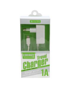 Universal charger, Bavin, CB-097, with USB input, Android, Iphone, White