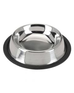 Dog food bowl, Stainless steel, with rubber base, 15 cm