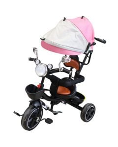 Tricikel per femije,e zeze, me fener, suport anesor dhe mbrojtese ndaj diellit