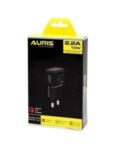 Charger head, Auris, CH04, 10 W, USB input, black