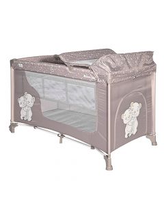 Portable bed, with 2 levels of Moonlight, beige, 126x65x74 cm