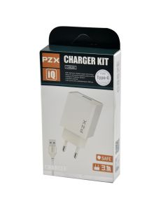 Karikues + fishë, PZX, C882A, 3.1 A, fishë USB - Type-C