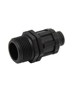 Male connector with faucet, 17 mm x 3/4 "