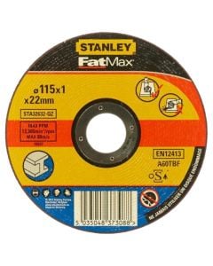 Metal cutting disc, Stanley, 1 x 22 x 115 mm