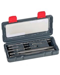 Set with chisels and points, KWB, SDS Plus, 5, 6, 8, 10 mm points, 1 point with tip, 1 point with flat