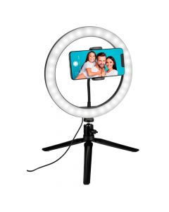 Llambe rrethore per selfie, Grunding, me bazament, D25 cm, 29 x 25 cm