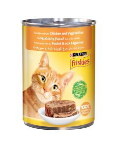 Ushqim per mace, Friskies, 400 g, mish pule dhe perime, I konservuar