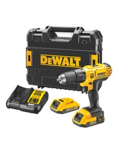 Drill with battery, DeWalt, XR Compact, 42 Nm, 18 V, 2x2.0 Ah, 13 mm metal, 13 mm concrete, 30 mm wood, 0-25500 impacts per minute