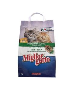 Cat litter, Miglior Gatto, 5 kg, bentonite, pine scent