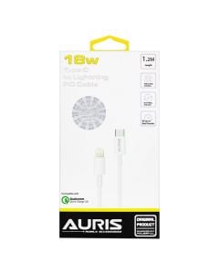 Kabell karikimi, Auris, ARS-CB19, IPhone, Qualcomm Quick Charge, 18 W, 1.2 m