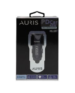 Car charger, Auris, ARS-CR06, 3.1 A, metal structure, 2 USB ports
