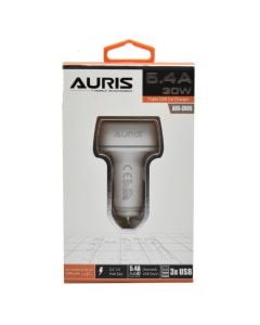 Car charger, Auris, ARS-CR06, 5.4 A, 30 W, 3 USB ports