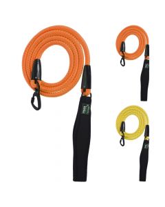 Reflective rope for dogs, 18 mm x 180 cm, orange and green