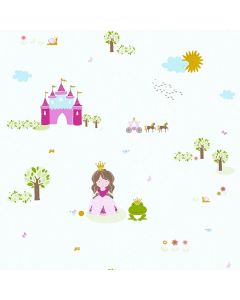Leter muri per femije, As Creation, Little Stars, cartoon, 10.05x0.53 m, e bardhe, roz, 35852-2