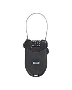 Lock for helmets and accessories, with tension spring, Abus, 0102, 90 cm, Ø 3 mm, connection with code,