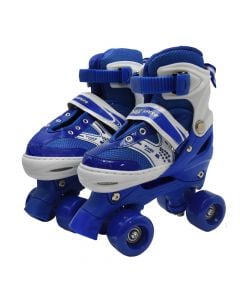 Skates for children, with 4 wheels, 31-34, blue color