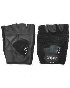 Gym gloves, Amila, size L, with protective layer and mesh structure