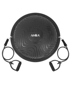 Balance ball + fitness band, Amila, d60 cm, H23 cm, black color