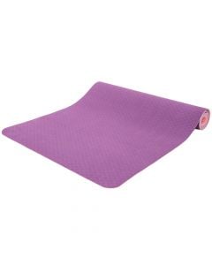 Tapet yoga, Amila, 173x60 cm, 4 mm, TPE, ngjyra lejla me roz
