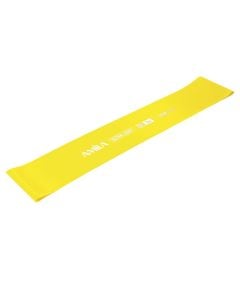 Resistance band for fitness exercises, Amila, Small Loop Band, Ultra Light, W0.4 mm, 2 kg, yellow