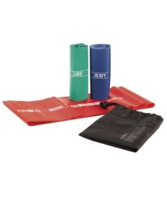 Resistance band set, Amila, 3 pcs, Light, Medium, Heavy, 100% Natural Latex