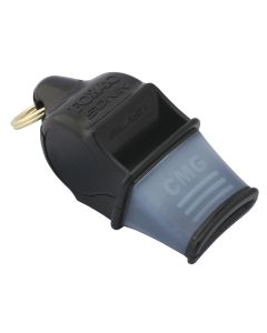 Professional whistle, Fox, Sonic Blast, 120 dB, with soft surface, black color