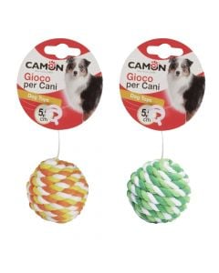 Educational toy for dogs in ball shape, Camon, Twisted cotton ball, 5.5 cm