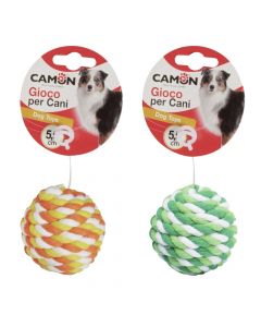 Educational toy for dogs in ball shape, Camon, Twisted cotton ball, 8 cm
