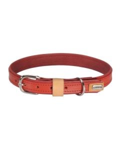 Dog collar, Camon, leather, 20x500 mm, red color
