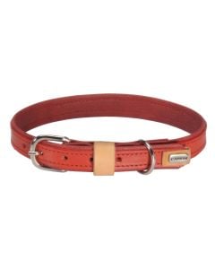 Dog collar, Camon, leather, 25x550 mm, red color