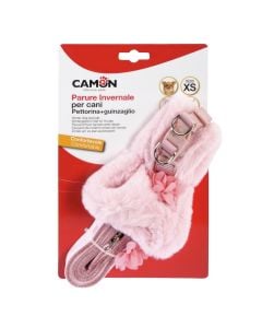 Harness and collar for small dogs, Camon, XS, 28/32 cm, pink color