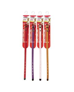 Collar for small dogs, Camon, leather with metal accessory, 10x300 mm