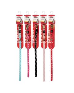 Cat collar, Camon, imitation leather, 10x280/320 mm, with bell