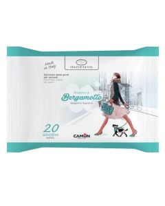 Peceta te lagura per qen, Camon, Bergamotto, pa alkool, 20 cope 17 x 20 cm