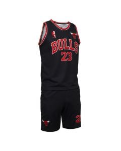 Basketball uniform for children, 4U Sports, Bulls, Jordan, size 10 years, suit 2, color black