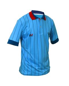 Tennis polo shirt, 4U Sports, size XL, striped, blue