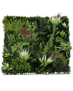 Gardh me gjethe artificiale, Giardino Verde, Roma, Bluish Spirit, 100 x 100 cm, 3.4 kg, 1231 gjethe, ngjyra jeshile me nuanca